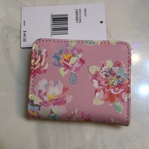 Betsey Johnson Luv Betsey Snap Card Wallet Pink Ditsy Floral Print NWT